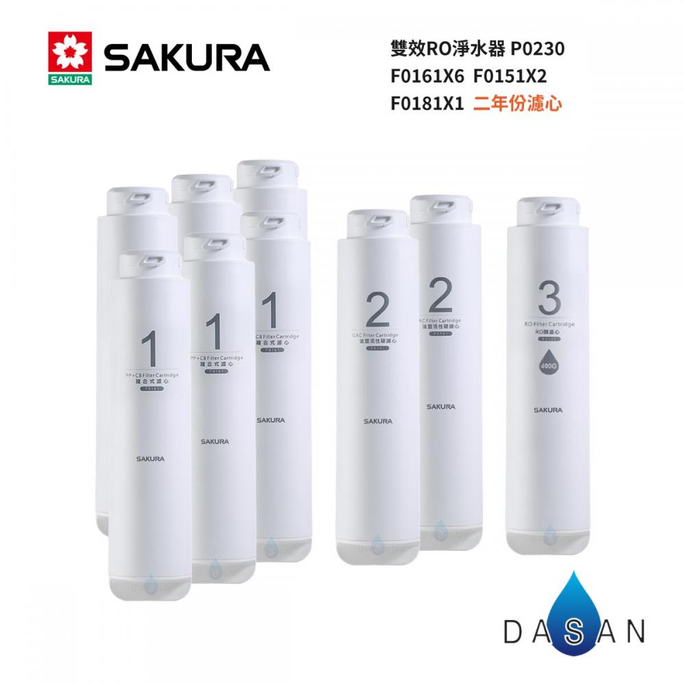 【櫻花 SAKURA】P0230 RO淨水器濾心9支入 F01951