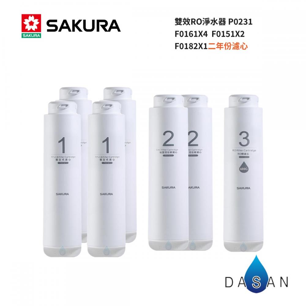 【櫻花 SAKURA】P0231 600G RO淨水器濾心7支入  F01942