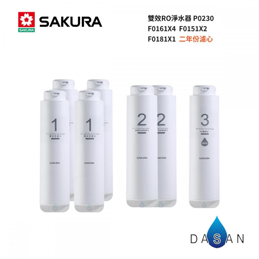 【櫻花 SAKURA】P0230 RO淨水器濾心7支入 F01932