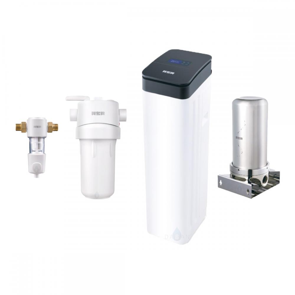 【賀眾牌】全戶反洗過濾器+全戶前置過濾器+全戶智能軟水機+全戶式不鏽鋼淨水器 3T全戶智能軟水四機組